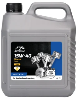 Autozone Motorolje mineralsk 15W-40 - 4 liter | Motorolje & Spylervæske