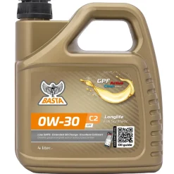 Basta Motorolje 0W-30 C2 fullsyntetisk - 4 liter | Motorolje & Spylervæske