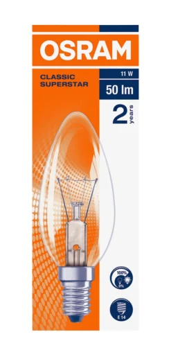 Osram LED Classic Superstar E14 klar pære 11 W | Led-Pærer