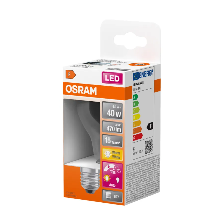 Osram LED-pære standard med dagslyssensor 4,9 W | Led-Pærer