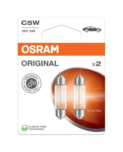 Osram signalpære til bil C5W 12 V - 2 stk. | Bilpærer