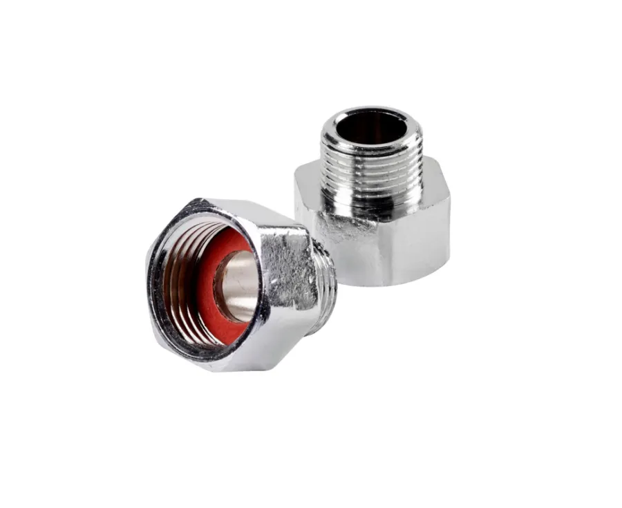 Overgangssett 1/2" x 3/8" krom | Vvs-Artikler