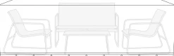 Sunlife Overtrekk til hagemøbelsett L220 x B130 x H85 cm - ® | Overtrekk Til Parasoller & Hagemøbler
