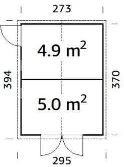 Palmako redskapsbod Aksel 3 - 9,9 m² 273 x 370 cm | Redskapsboder|Hytter & Boder