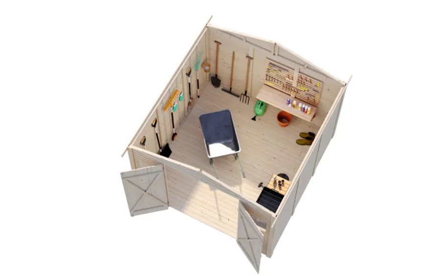 Palmako redskapsbod Aksel 2 - 7,5 m² 273 x 280 cm | Redskapsboder|Hytter & Boder