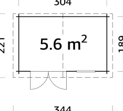 Palmako redskapsbod Lotta 5,6 m² 320 x 205 cm | Redskapsboder|Hytter & Boder
