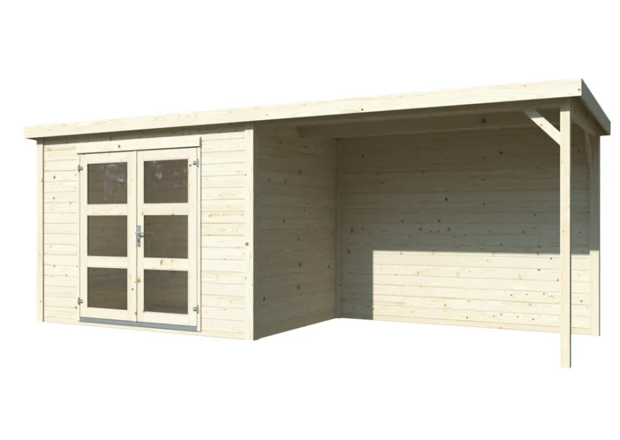Palmako redskapsbod m/pergola Alma 560 x 184 cm | Redskapsboder|Hytter & Boder