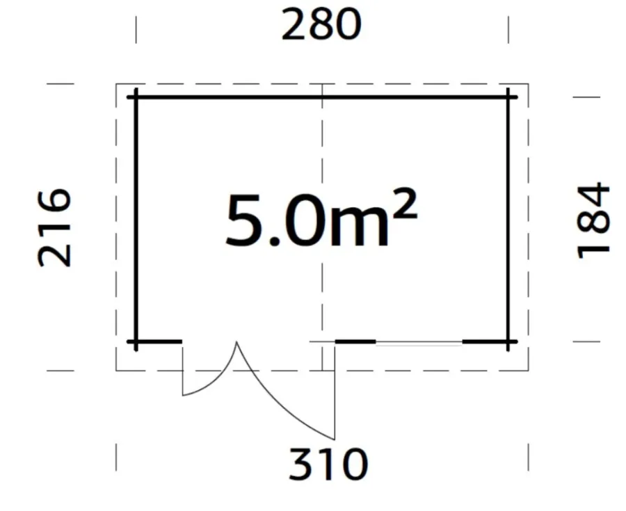 Palmako redskapsbod Peter 3 296 x 200 cm | Redskapsboder