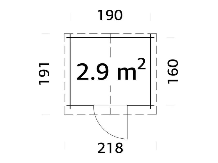 Palmako redskapsbod Peter 1 206 x 176 cm | Redskapsboder