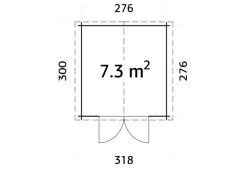 Palmako redskapsbod Petra 2 – 296 x 296 cm | Redskapsboder