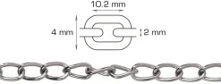 Home it Panserkjetting 2 meter x 2,0 mm | Kjettinger & Vaiere