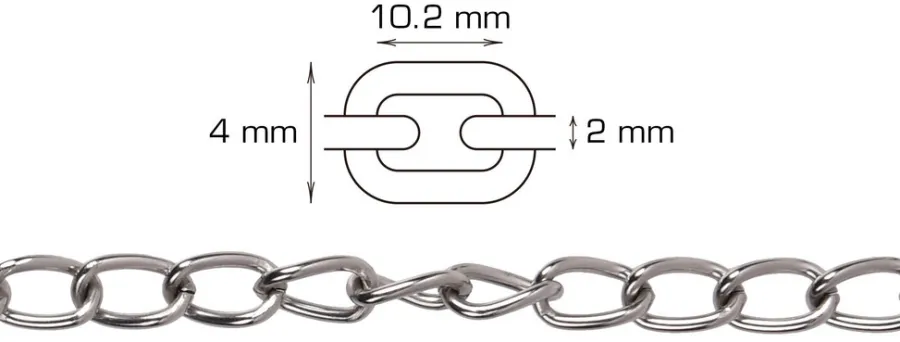 Home it Panserkjetting 2 meter x 2,0 mm | Kjettinger & Vaiere