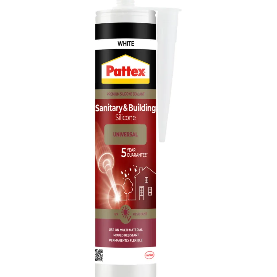 Pattex sanitær- og byggsilikon hvit 280 ml | Silikon