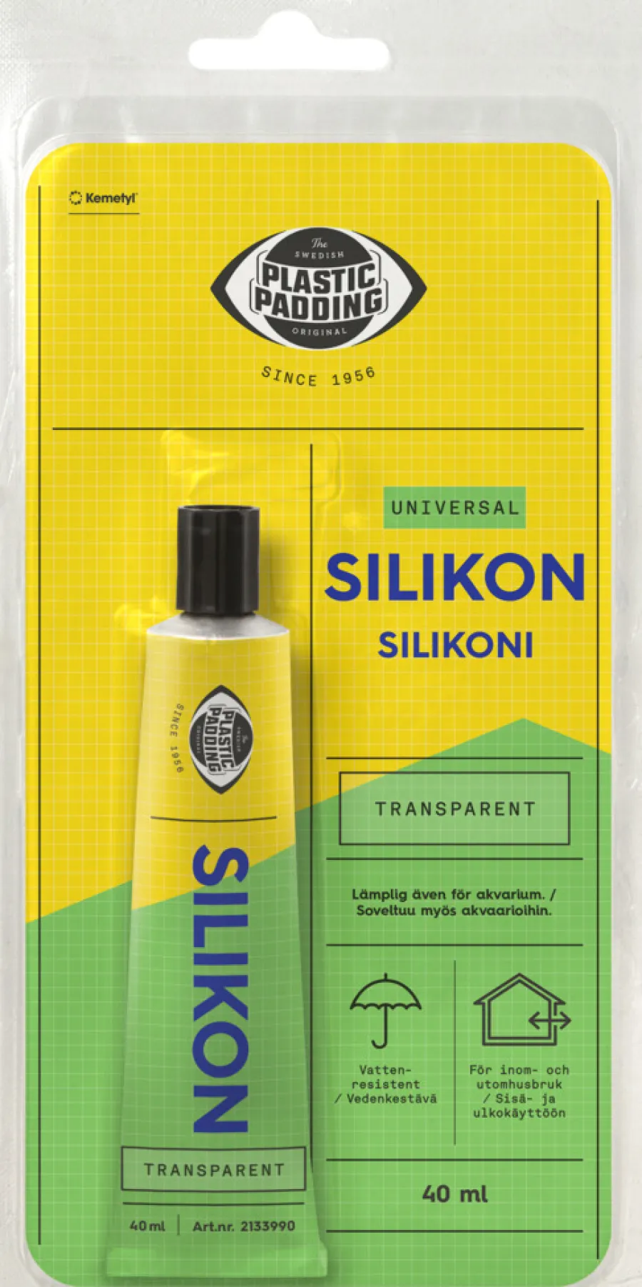 Pattex universal akvariesilikon transparent 40 ml | Silikon