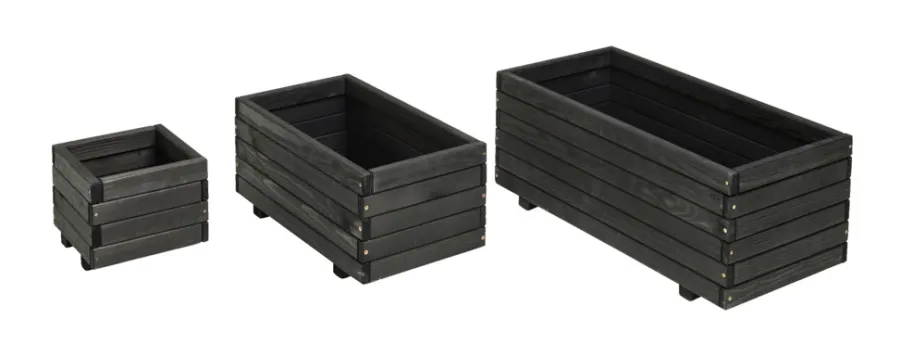 Plantekassesett 3 stk. | Krukker|Plantebord & Høybed
