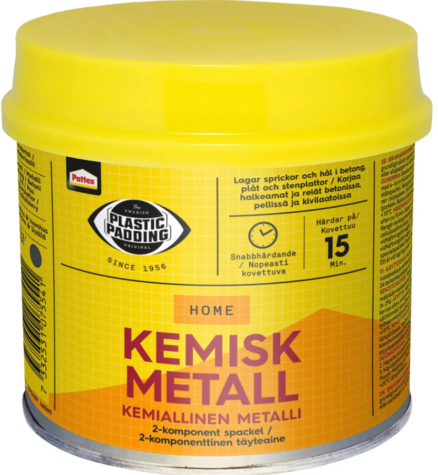 Plastic Padding kjemisk metall 460 ml | Sparkelmasse