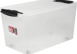 Plast1 oppbevaringsboks m/lokk klar - SystemBox 80 | Oppbevaring