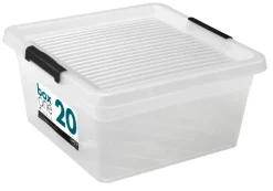 Plast1 oppbevaringsboks m/lokk klar - BoxOne 20 | Oppbevaring