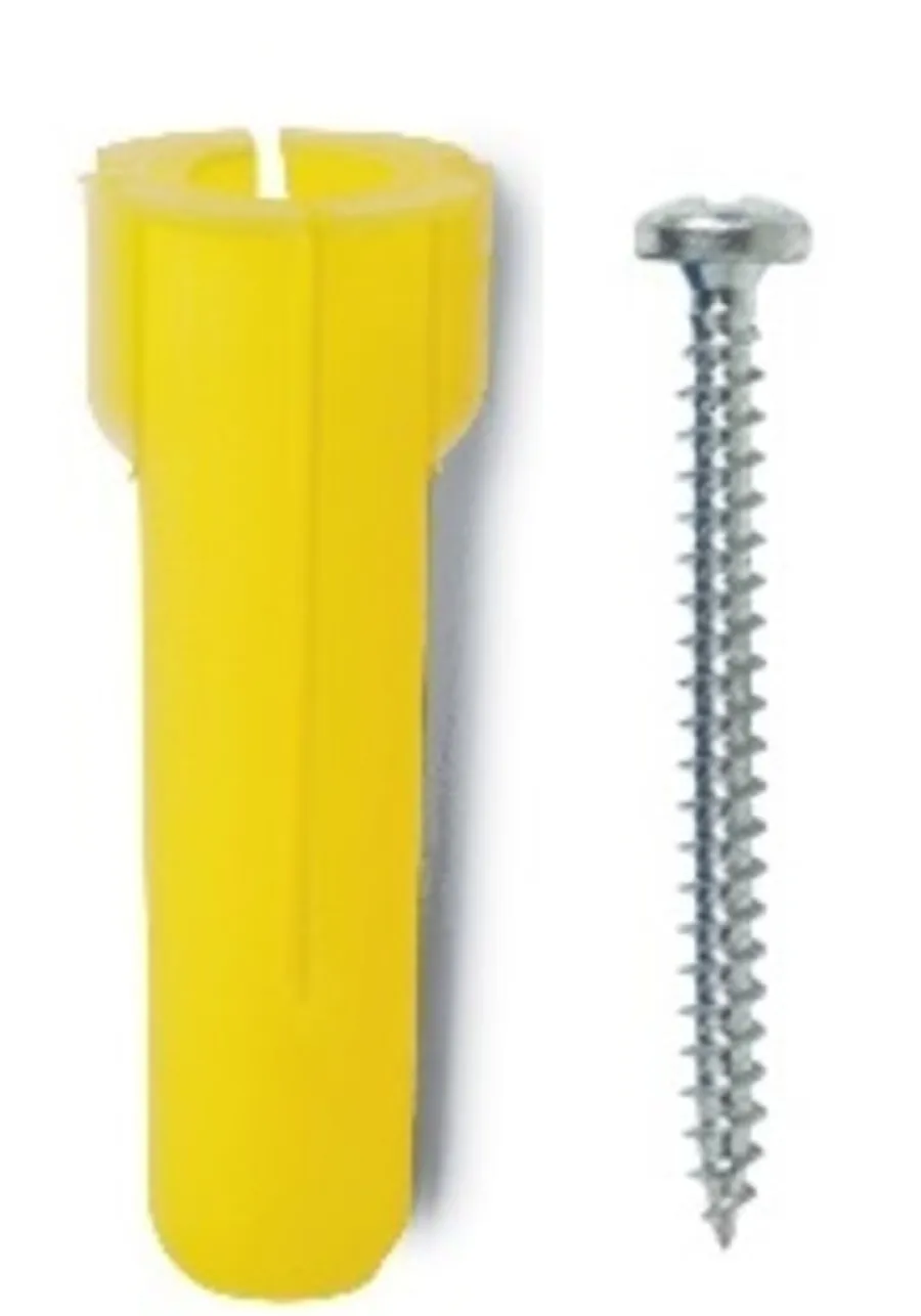 Heco Plastplugg inkl. skrue 5,5 x 25 mm | Plugger & Dybler