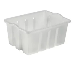 Plast1 stablekasse klar/grå - StackBox 13 | Oppbevaring