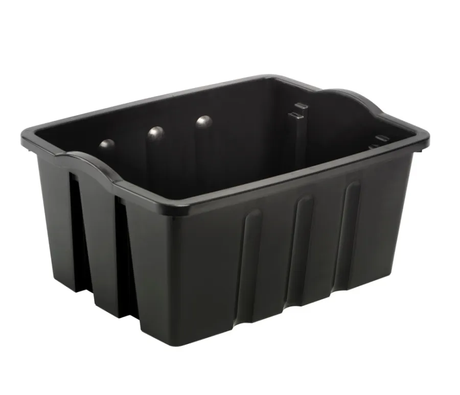 Plast1 stablekasse svart StackBox 13 | Oppbevaring