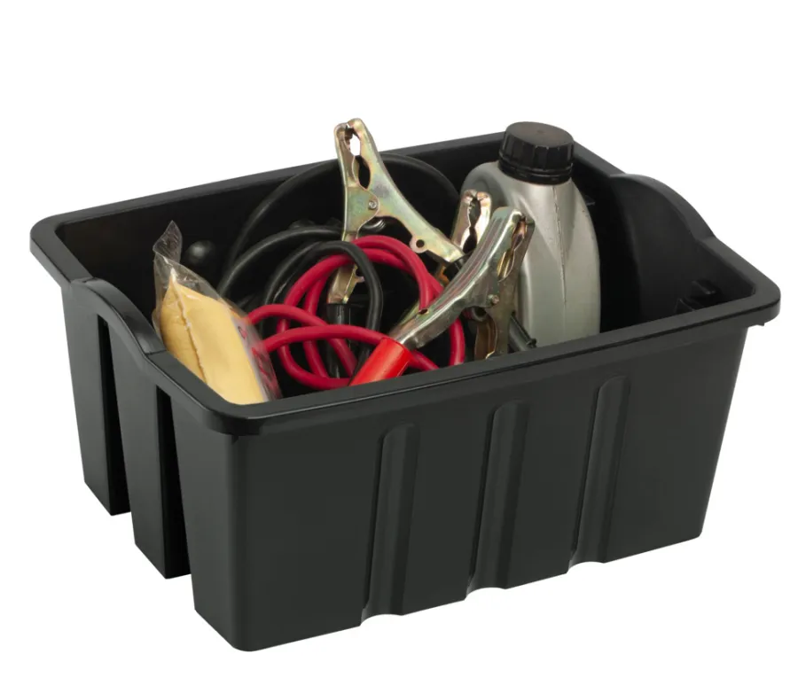 Plast1 stablekasse svart StackBox 13 | Oppbevaring