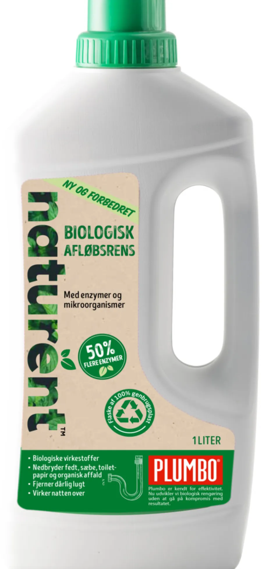 Plumbo avløpsrens naturent bio 1 liter | Rengjøringsmidler