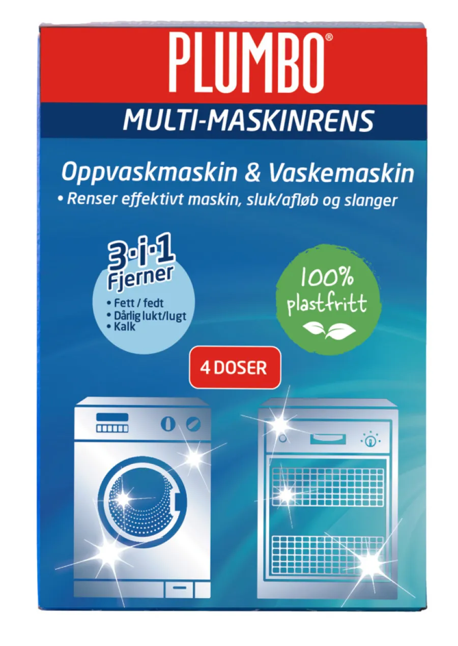 Plumbo Multi-Maskinrens 4 poser | Rengjøringsmidler