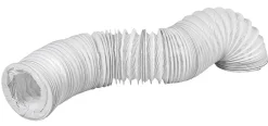 PVC flexslange Ø127 mm x 1 m hvit | Ventilasjon