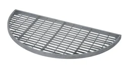 Skraperist galvanisert stål halvmåne 80 x 40 cm | Dørmatter