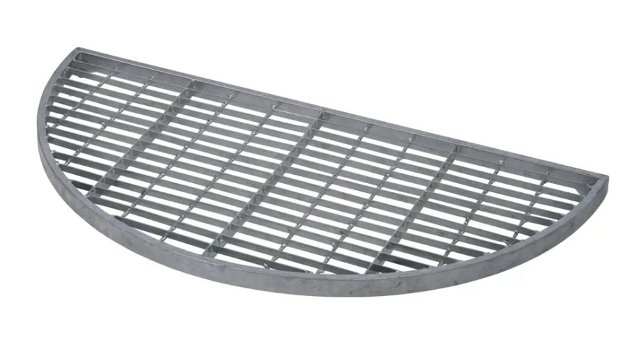 Skraperist galvanisert stål halvmåne 80 x 40 cm | Dørmatter