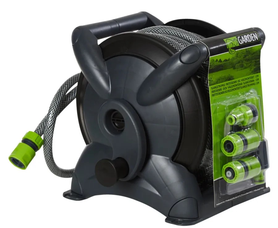 Garden Slangeoppruller med 15 meter slange - ® | Hageslanger Og Tilbehør