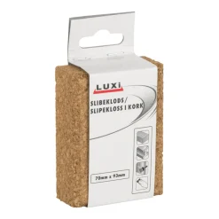 Luxi Slipekloss i kork - 93 x 70 x 30 mm | Sandpapir