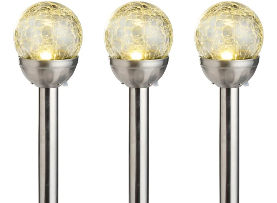 Garden Solcellelamper Ø8 x H34 cm 3-pk. - ® | Lys & Hagedekorasjoner|Solcellelamper