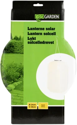 Garden Solcellelykt avlang Ø24 x H38 cm – ® | Dekorativ Belysning - Utendørs|Solcellelamper