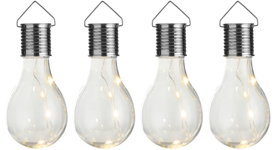 Garden Solcellepærer plast Ø7,5 cm 4-pk. - ® | Lys & Hagedekorasjoner|Solcellelamper