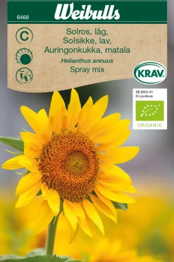 Weibulls Solsikke lav økologisk - Spray mix | Økologiske Frø|Frø