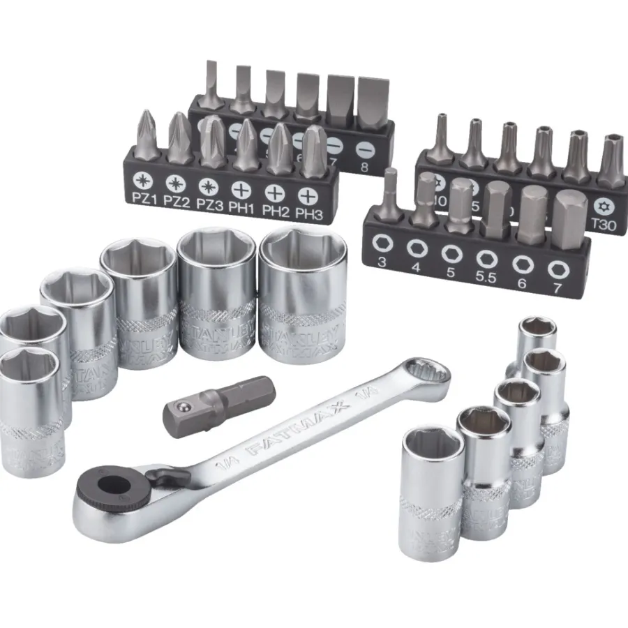 Stanley Fatmax bits-/pipenøkkelsett 37 deler | Bor & Bits