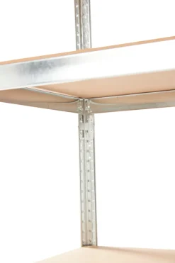 Stålreol 5 hyller - 200 kg pr. hylle | Arbeidsbord & Reoler
