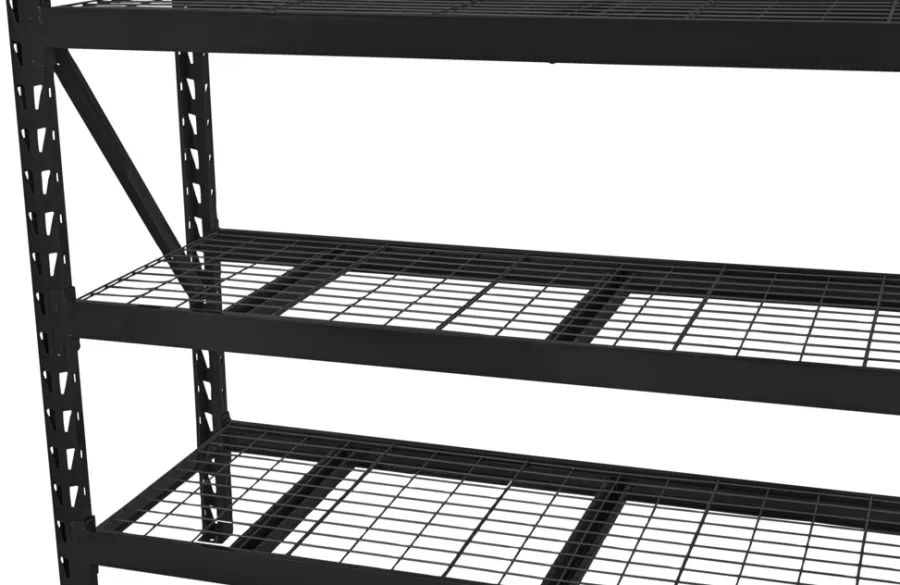 Probuilder Stålreol 4 hyller svart 196 x 183 x 61 cm - | Arbeidsbord & Reoler