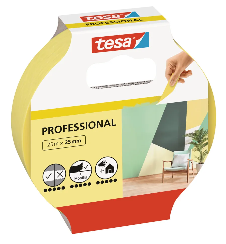 Tesa Maskeringstape Professional 25 mm x 25 meter | Tape
