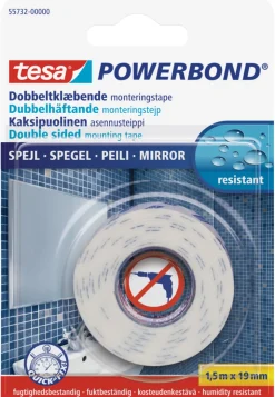 Tesa Powerbond Speil monteringstape 19 mm x 1,5 meter | Tape