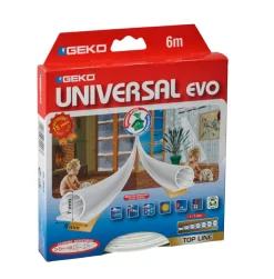 Geko Tetningslist universal EVO hvit - 6 meter | Tetningslister