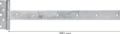 Home it T-hengsel galvanisert 380 mm | Grep & Hengsler