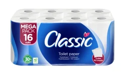 Classic Toalettpapir 16 ruller - | Husholdningsartikler