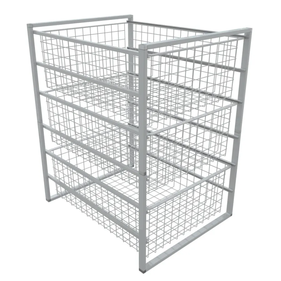 Domax Trådkurver med stativ 63 x 43,5 x 54,5 cm | Oppbevaring|Garderobeinnredning
