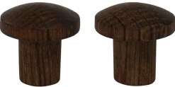 Home it Treknott Ø25 mm røkt eik - 2 stk. | Knagger & Knaggrekker
