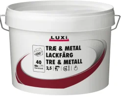 Luxi Tre- & metallmaling vannbasert RAL 9010 2,5 l - | Tre- Og Metallmaling