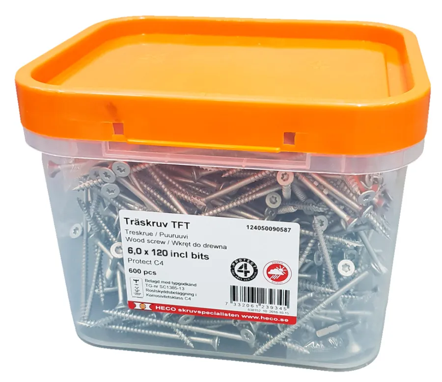 Heco Treskrue TFT 6,0x120 Protect 4 - 300 stk. | Skruer