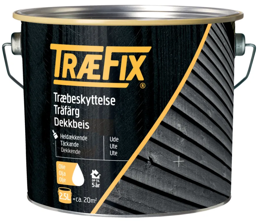 Træfix dekkbeis oljebasert 2,5 liter | Trebeskyttelse